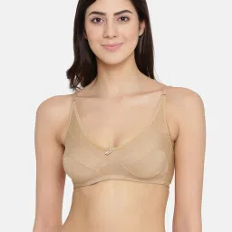Clovia Beige Non Wired Non Padded Full Coverage Bra image 1