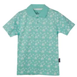 Kiddopanti Kids Pista Green Printed Polo-picture-49