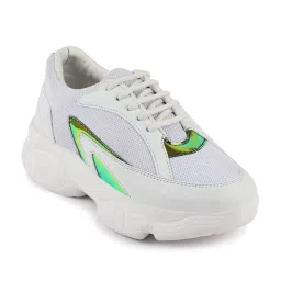 Fausto Women's White Running Shoes image 3