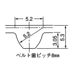 Mitsuboshi Rubber Super Torque Timing Belt S8M Shape (Length 480 mm, Teeth 60), 150S8M480-picture-16