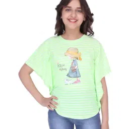 Cutecumber Kids Green Striped Casual Top-picture-24