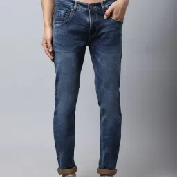 Cantabil Blue Cotton Regular Fit Jeans-picture-38