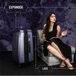 Nasher Miles Canberra Hard-Sided  Set of 2 Purple Trolley/Travel/Tourist Bags (65 & 75 Cm) image 3