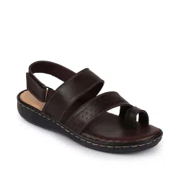 Fausto Men's Brown Toe Ring Sandals image 3