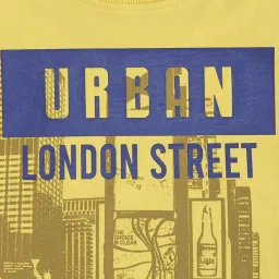 Pantaloons Junior Yellow Cotton Printed Full Sleeves Sweatshirt image 3