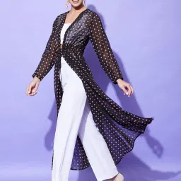 StyleStone Black Printed Shrug image 3