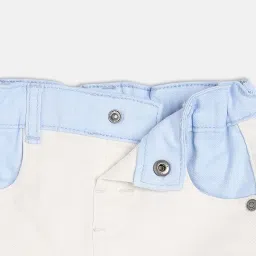 Miniklub Boys White Cotton Color Block Shorts image 3