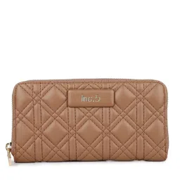 Inc.5 Chikoo Textured Zip Around Wallet For Women image 2