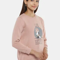 Honey by Pantaloons Pink Printed Sweatshirt image 3