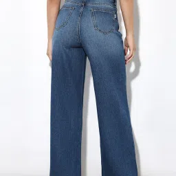 Only Blue Cotton Flared Fit High Rise Jeans image 2