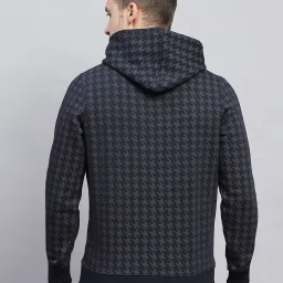 Monte Carlo Navy Blue Regular Fit Printed Hooded Sweatshirt image 2