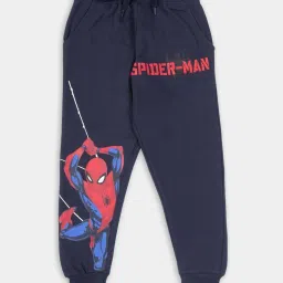 Nap Chief Unisex Navy Cotton Character Based Spiderman Track Bottoms & Joggers image 2