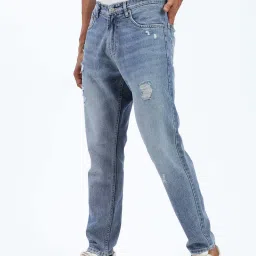 showoffff SHOWOFF Blue Denim Regular fit Solid Jeans image 2