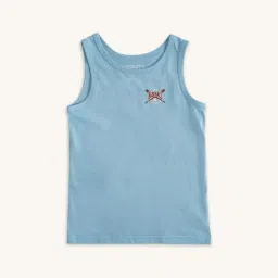 Pantaloons Junior Blue & Red Cotton Printed Vest (Pack of 2) image 3