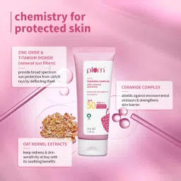 Plum Oat & Ceramide Complex 100% Mineral Sunscreen SPF 50 PA+++ - 50 gm image 3