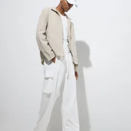 studiofit men Studiofit by Westside Beige Solid Relaxed-Fit Jacket image 3