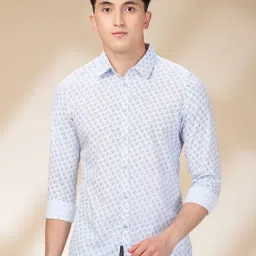 Being Human White Slim Fit Printed Shirt-picture-16