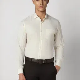 Peter England White Slim Fit Checks Shirt-picture-35