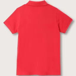 Blue Giraffe Boys Red Cotton Printed 1 T-shirt image 2