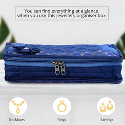 RUBOXA Blue & Red 2 Pieces 7-Compartments Bow Jewellery Organisers image 3