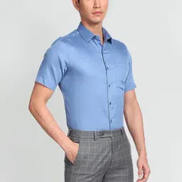 Arrow Blue Cotton Regular Fit Shirt-image-10