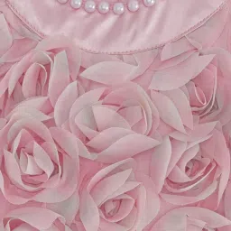 Pantaloons Junior Pink Cotton Applique Dress image 3