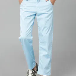 Under Fourteen Only Boys Blue Solid Trousers-picture-16