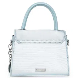 Aldo LAZURDA460 Blue Solid Medium Satchel Handbag image 3