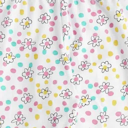 Pantaloons Junior White Cotton Floral Print Leggings image 3