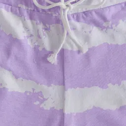 Pantaloons Junior Lilac Cotton Printed Shorts image 3