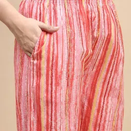 Kryptic Pink & Green Cotton Relaxed Fit Printed Lounge Pants - Pack of 2 image 3