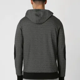 Van Heusen Grey Cotton Regular Fit Printed Hooded Sweatshirt image 2