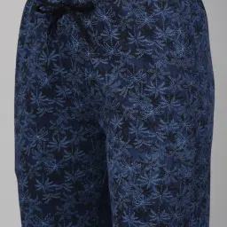 Kryptic Blue & Black Cotton Relaxed Fit Printed Lounge Pants - Pack of 2 image 3