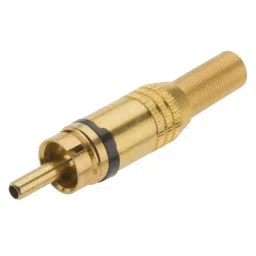 RS PRO Straight RCA Plug Cable Mount Male Black, Gold, 1103784-picture-16