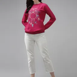 Cayman Pink Cotton Printed Sweatshirt image 4