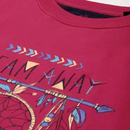 Cayman Pink Cotton Printed Sweatshirt image 5