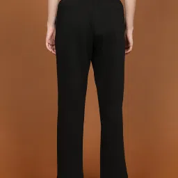 Madame M Secret Black Cotton Relaxed Fit Solid Track Pant image 2