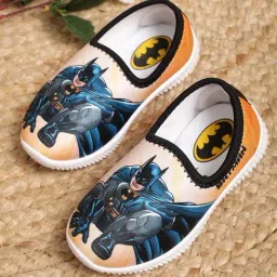Kidsville Yellow & Blue Batman Printed Casual Slip-Ons-image-68