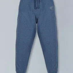 Kiddopanti Kids Blue & Orange Cotton Regular Fit Trackpants (Pack of 2) image 2