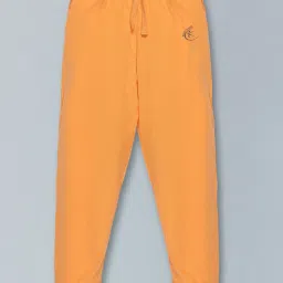 Kiddopanti Kids Blue & Orange Cotton Regular Fit Trackpants (Pack of 2) image 5