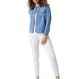 Miss Chase Blue Cotton Jacket image 4