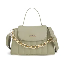 Fastrack Olive Quilted Medium Satchel Handbag image 2