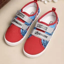 Kidsville Red & Blue Captain America Printed Velcro Shoes-picture-19