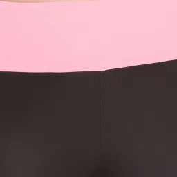 Clovia Black & Pink Slim Fit Tights image 5
