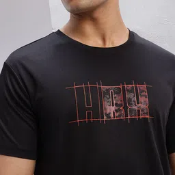 HRX by Hrithik Roshan Men Brand Logo Printed Rapid-Dry Training T-shirt image 4