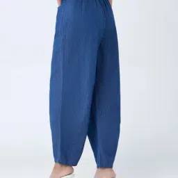 Utsa by Westside Dark Blue Denim Ethnic Pants image 2