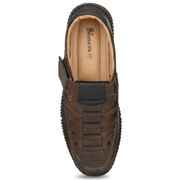 Shences Men's Brown Fisherman Sandals image 3