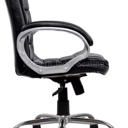 Divano Modular Black PU Leatherette Office Chair MI53 image 2