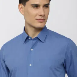 Peter England Blue Regular Fit Shirt image 4