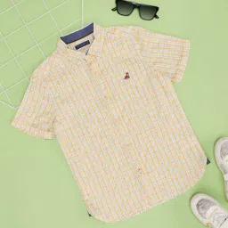 Pantaloons Junior Boys Snapdragon Cotton Checks Shirts-image-51